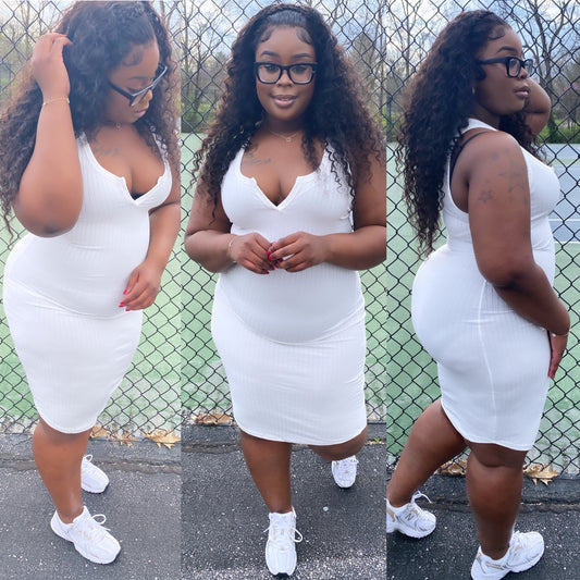 Basic Girl Summer Dress White