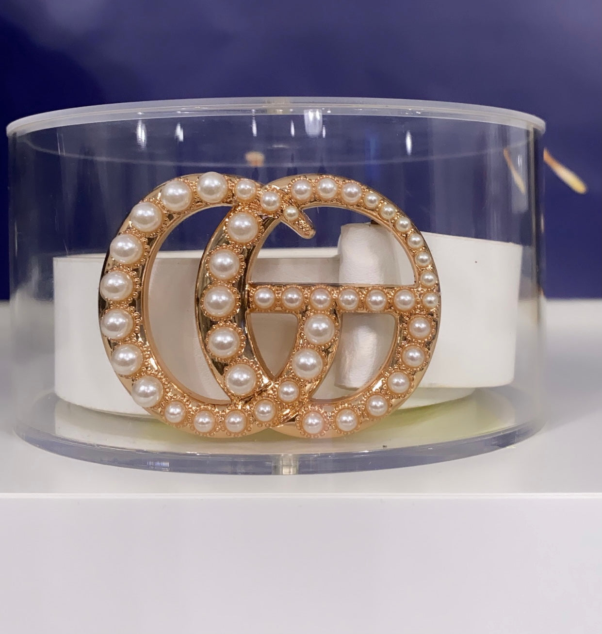 GG White Pearl Belt